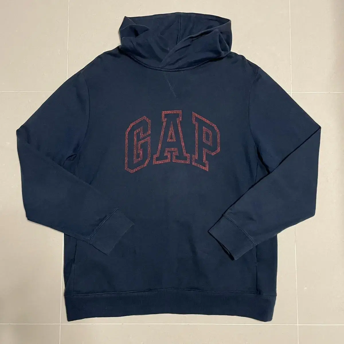 정품 GAP 갭 빅로고 네이비 후드티